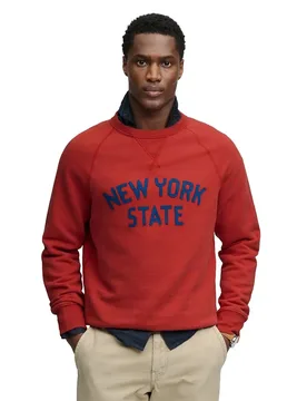 Sweat-shirt Merchant Vintage Applique Base Red L - Superdry - FashionsVida