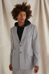 Herren Entspannter Blazer Grey Größe 38