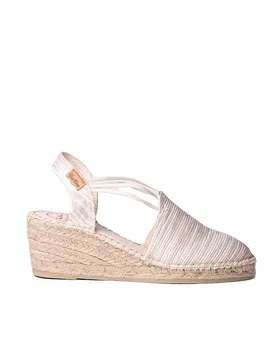 Pons Espadrilles Compensées Tania-zr Ecru EU 33 - Toni - FashionsVida