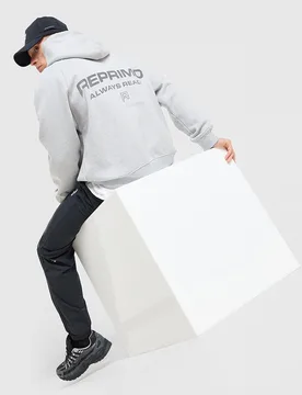 Mens Run Collective Hoodie - Grigio, grigio grigio Uomo taglia XXL - Reprimo - FashionsVida