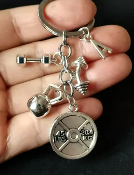 A-Z Letters Fashion Accessories Keychain Mini Dumbbell Disc Dumbbell Fitness Keychain Designer Gift Coach Souvenir - Aliexpress - FashionsVida