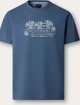 Camiseta de hombre manga corta estampado palmeras - Façonnable - FashionsVida