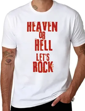 Heaven or Hell Let's Rock T-Shirt anime t shirts for man t shirts for man graphic tees T-Shirt - Aliexpress - FashionsVida