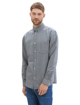 Chemise à Manches Longues Oxford Navy Chambray 3XL