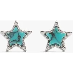 Pendientes con forma de estrella en liso