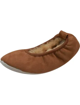 Womens Sheepskin Lined Ballerina Slippers - - Size: 3-4 - Eastern Counties Leather - FashionsVida