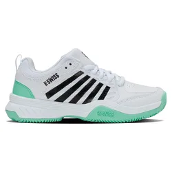 Court Express 2 Clay Shoes White/Neon Mint/Black UK 5