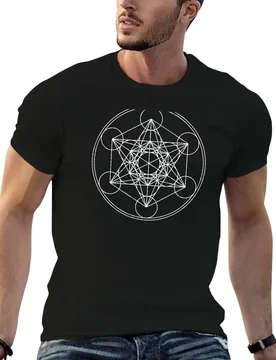 Metatrons Cube, Flower of life, Sacred Geometry T-Shirt t shirts for man cotton t shirts with prints cotton tshirt 100% T-shirt - Aliexpress - FashionsVida