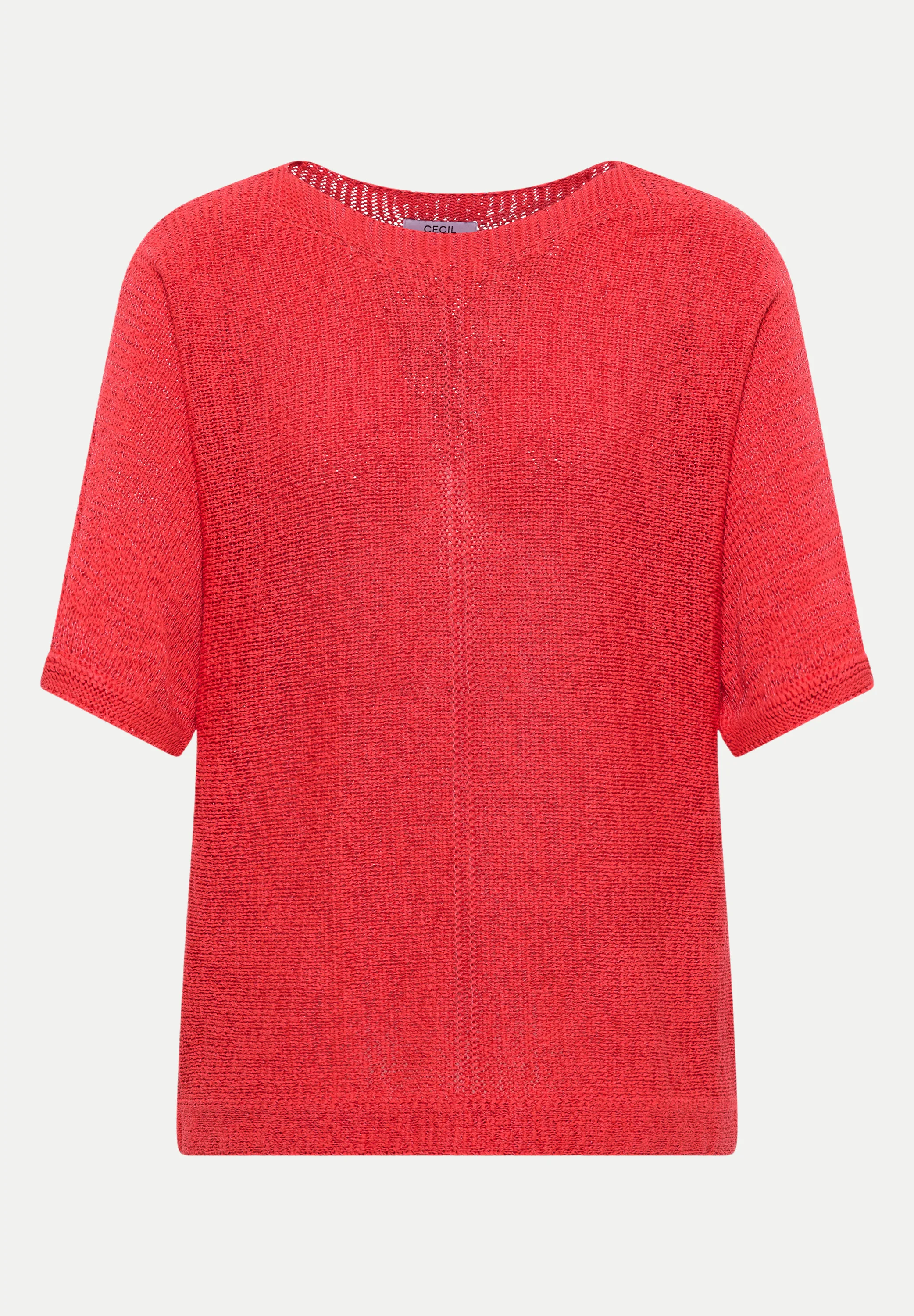 Dolman Pullover mit U-Boot-Ausschnitt Rot M - CECIL - FashionsVida
