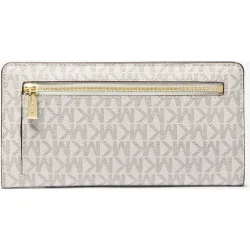 Cartera de mujer bryant grande con logotipo y cierre delantero con botón a presión