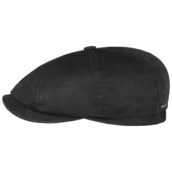 Hatteras Goat Suede Flat Cap by - black - Size: 55 cm