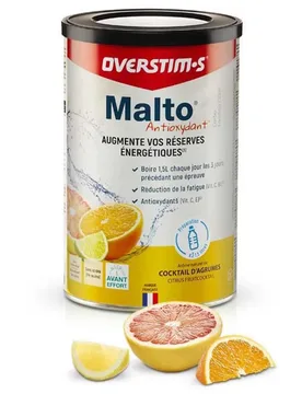Poudre De Boisson énergisante Malto Antioxydant Agrumes 450g - Overstims - FashionsVida