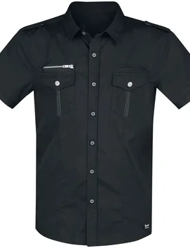 Kurzarmhemd - Rockstar Shirt T/C - XL bis 5XL - für Männer - Größe 4XL - schwarz - Männer - male - Brandit - FashionsVida