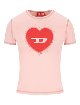 Diesel t-shirt cuore donna rosa - Diesel - FashionsVida