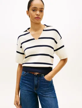 CO FULL NEEDLE POLO SS SWT female - M - FashionsVida