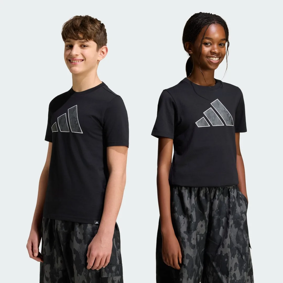T-SHIRT CAMO GRAPHIC JUNIOR 9-10A Black - Adidas - FashionsVida