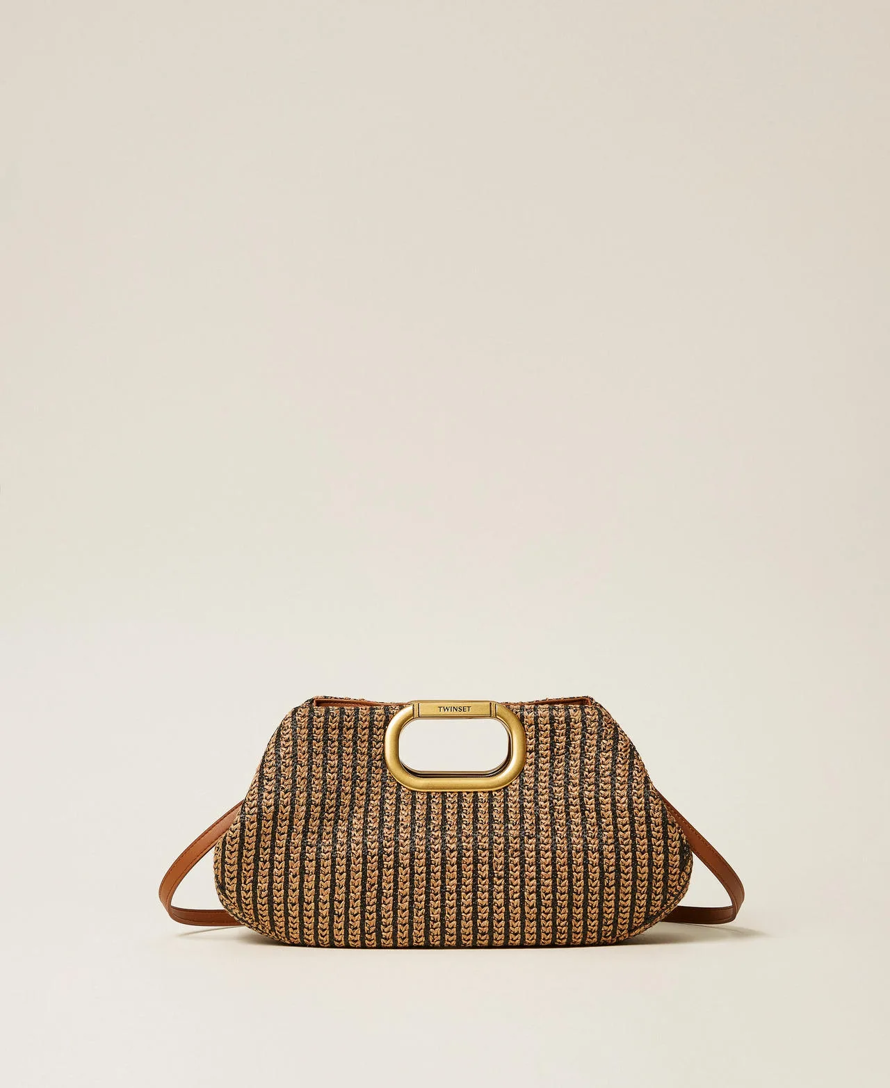 Maxi pochette en paille jacquard - TWINSET - FashionsVida