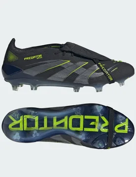 Scarpe da calcio Predator Elite Fold-Over Tongue Firm Ground 43 1/3 Core Black / Carbon / Lucid Lemon - Adidas - FashionsVida