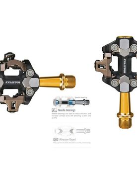 Pedali MTB PM 222 TI spd gold in titanio