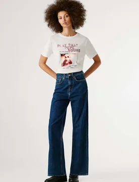 Vaquero recto de mujer tiro alto - Pepe Jeans - FashionsVida