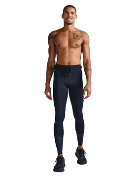 Aero Mesh Compression Leggings Black / Silver Reflective S Men - 2XU - FashionsVida