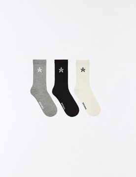 Lot De 3 Paires De Chaussettes Étoile L Gris