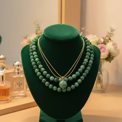 A Natural African Emerald Round Beads 5 6 8mm Jewelry Making DIY Bracelet Necklace Accessories