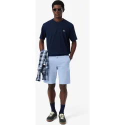 Pantalón corto de hombre chino de sarga elástica