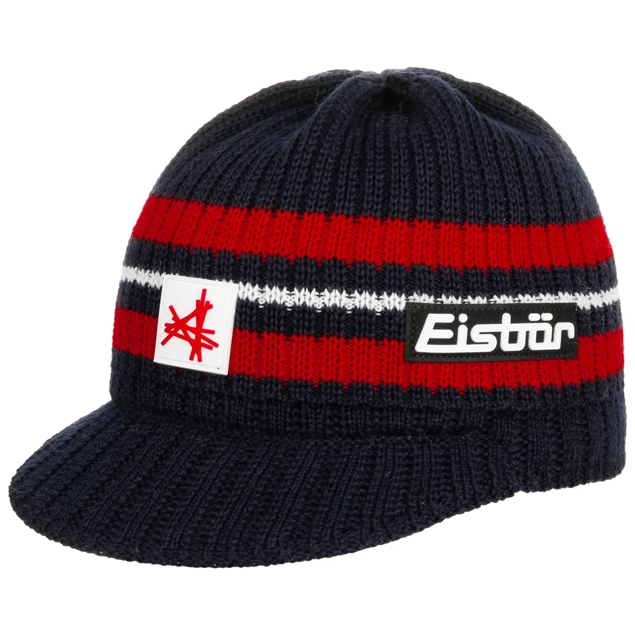 Pauli Knit Hat with Peak by - navy - Herren - Size: One Size - Eisbär - FashionsVida