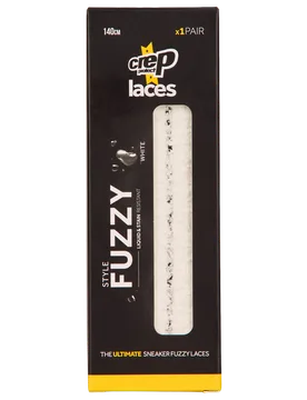 Fuzzy Laces Unisex ShoeCare - White - One Size - Nylon - White - Size: One Size - Crep Protect - FashionsVida