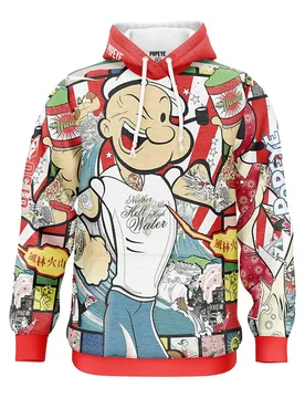 Popeye Art Show Hoodie Multicolour L Men,Women - OTSO - FashionsVida