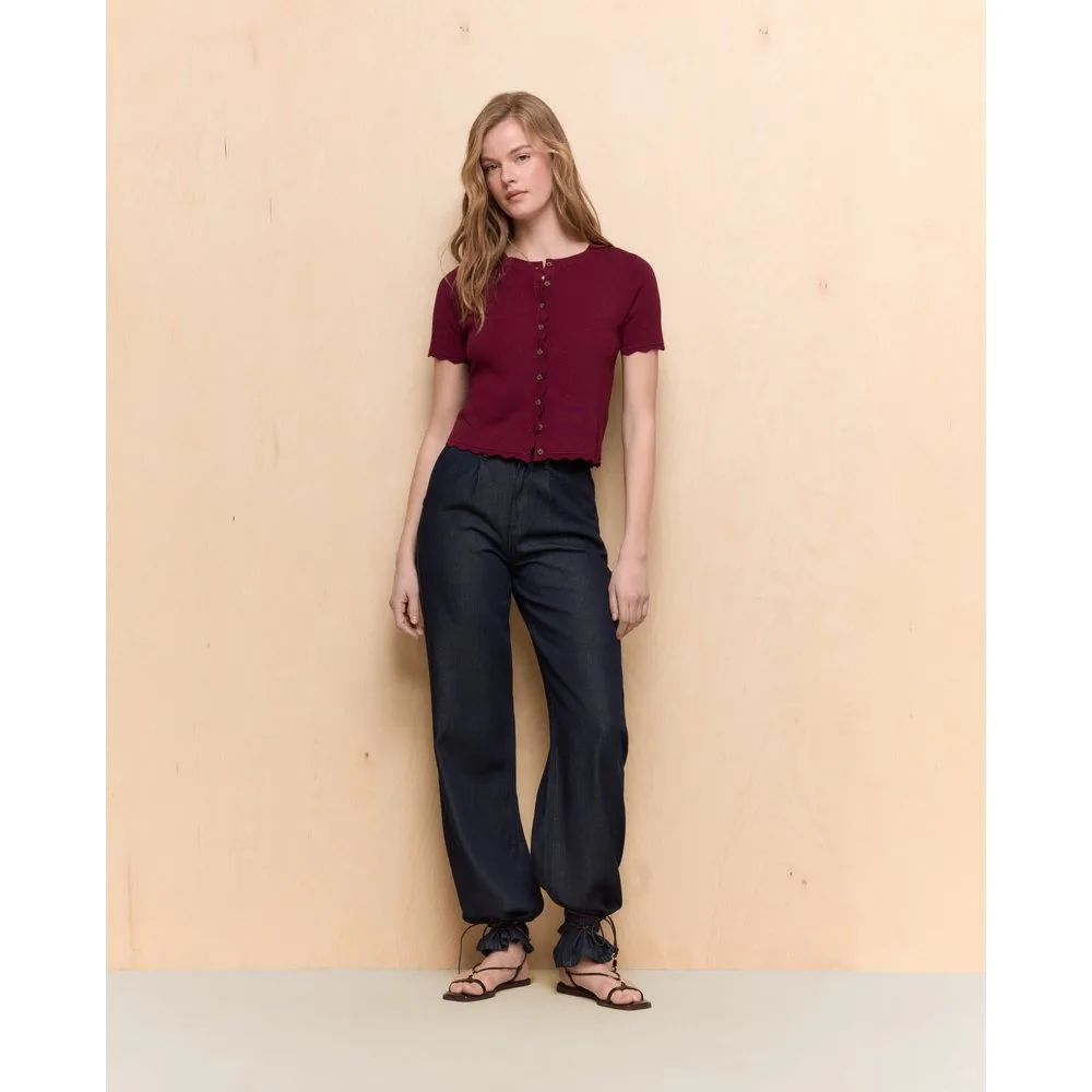 Chaqueta de mujer de punto lisa - Easy Wear - FashionsVida