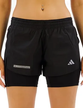 Pantaloni Corti 2 In 1 Ultimate Black XS - Adidas - FashionsVida