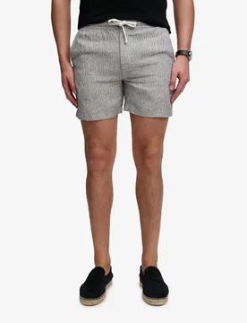 Pure Linen Striped Lightweight Shorts Blue Mix male - Superdry & Co - FashionsVida