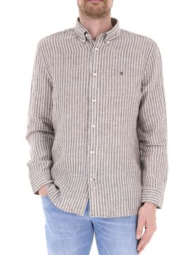Camicia in lino MARRONE CHIARO S