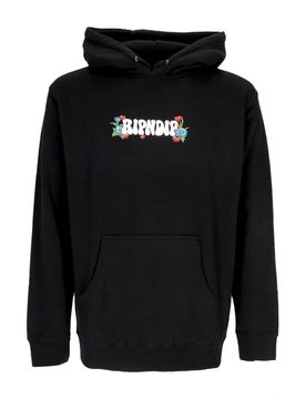 Felpa Cappuccio Uomo Peace Love Hoodie Black
