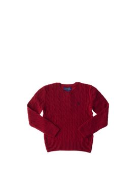 Maglione a trecce POLO BOYS ROSSO L
