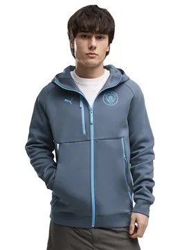 Sweat-shirt à Zip Voyage Manchester City Fc 26/27 Tech Hoodie Evening Sky / Luminous Blue L - Puma - FashionsVida