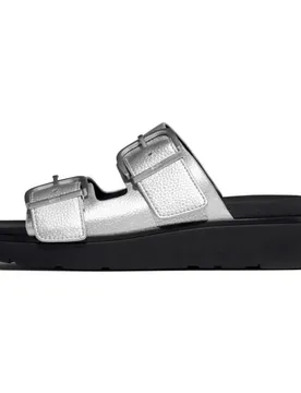 Sandali Gen Ff Buckle Tumbled Leather Silver EU 41