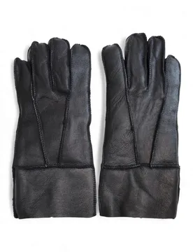 Unisex Sheepskin Leather Roll Up/Down Cuff Gloves - - Size: 3XL - Infinity - FashionsVida