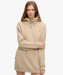 Superdry Damen Essential Hoodie-kleid Grau - Größe: 38-40