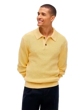 Polo A Maniche Lunghe Mw0mw773 Light Daffodil L - Tommy hilfiger - FashionsVida
