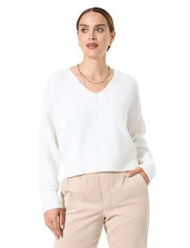 Maglione Con Scollo A V L502 Soft Ivory M