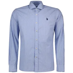 Camicia A Maniche Lunghe Ivor Blue / White Stripes L