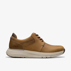 Mens Motion Trek Pt Dark Tan Lea Trainers - Brown - Size 6 Wide Fit (Uk Shoe)
