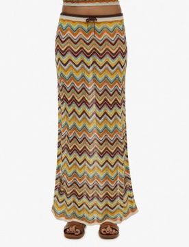 Para mujer. W7210382A Falda Zigzag Column (L), Casual, Viscosa