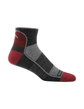 Mens Merino Wool Quarter Running Seamless Socks - - Size: L - Darn Tough - FashionsVida