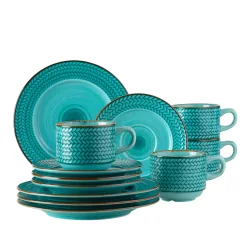 Mäser Kaffeeservice, Porzellan Prospero blau