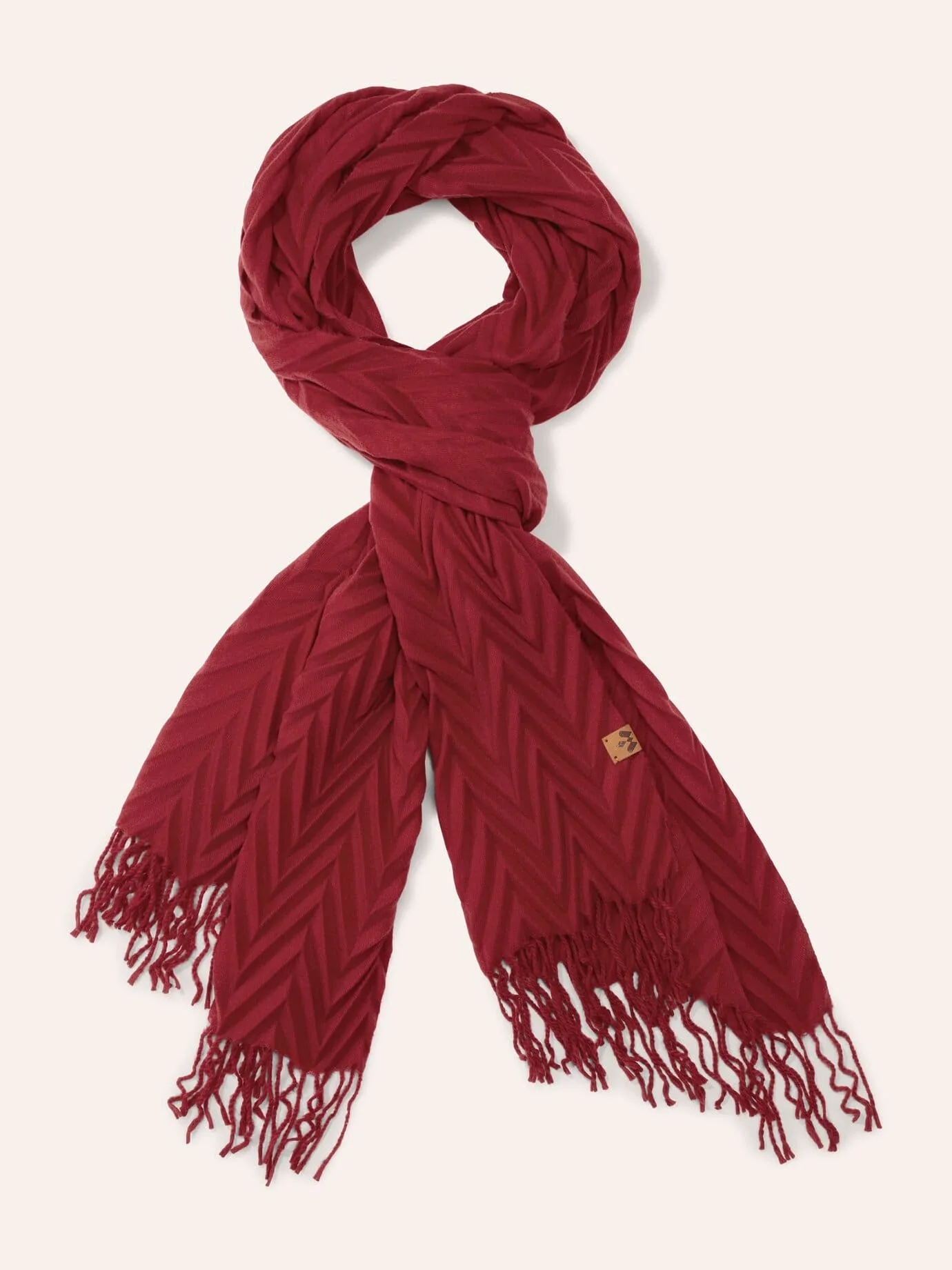 Plissee Struktur Schal, , Farbe Rot, 01, weich modisch Damen - Walbusch - FashionsVida