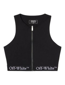 Off-White Top Con Banda Logo